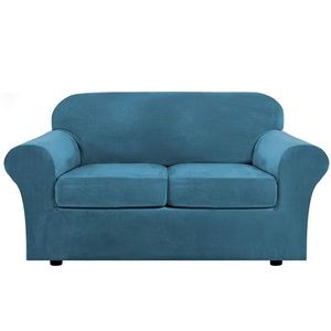 Peakcock Blue Couch Cover - Loveseat Cover